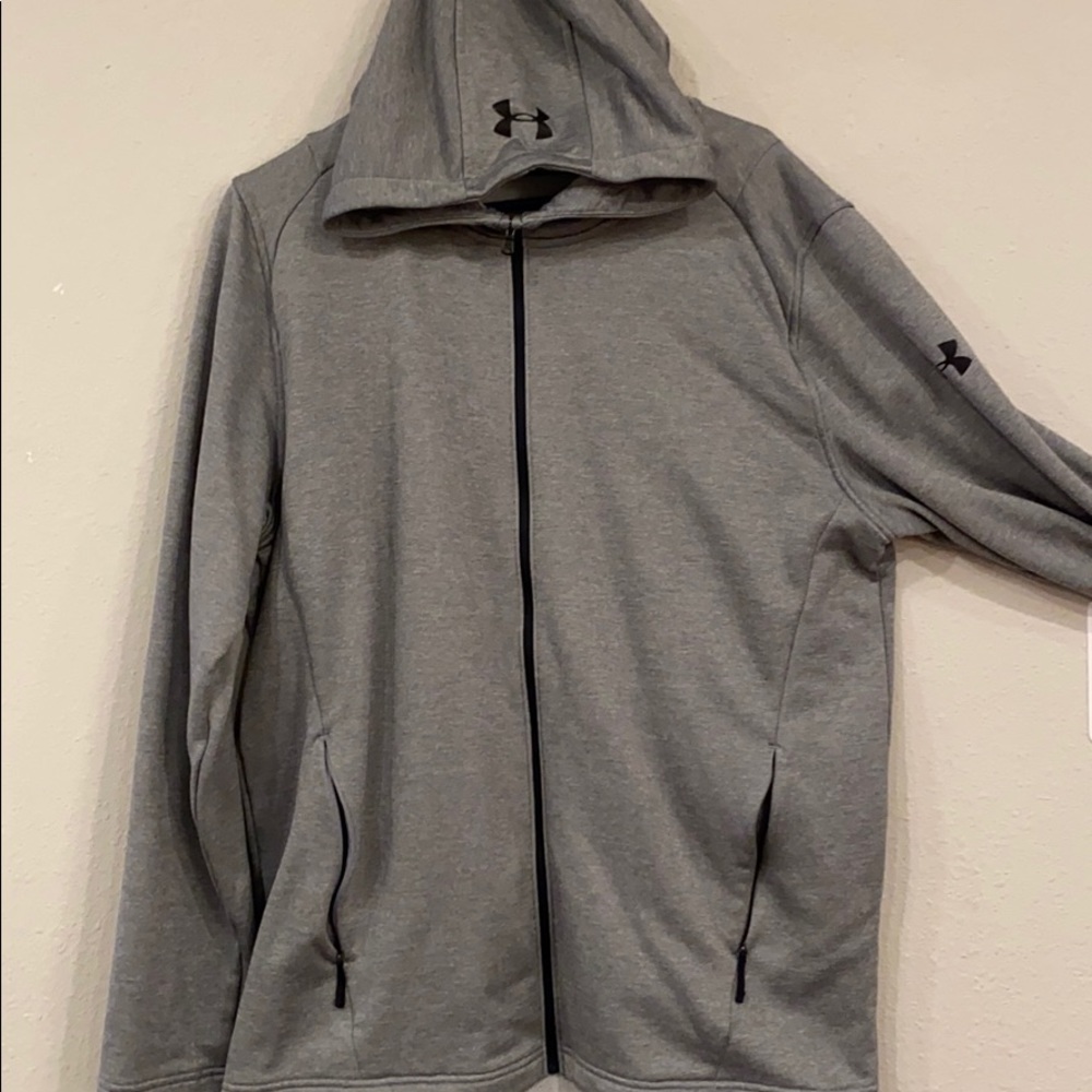 UA HOODIE. XL. GRAY. FULL ZIP